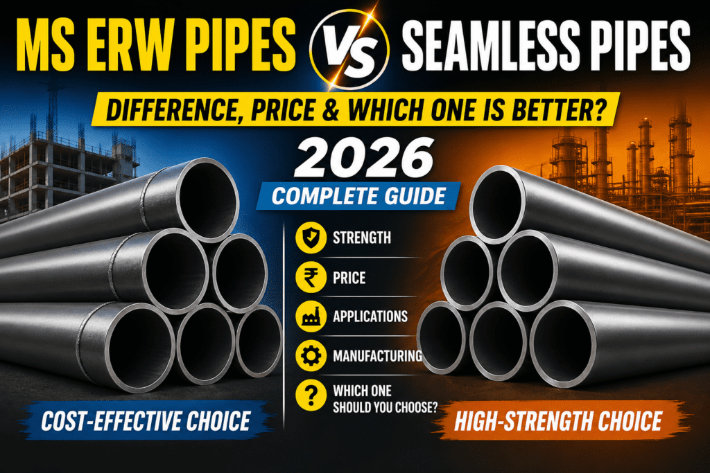 MS ERW Pipes vs Seamless Pipes in 2026: Complete Difference, Price, Strength & Best Choice for B2B Buyers