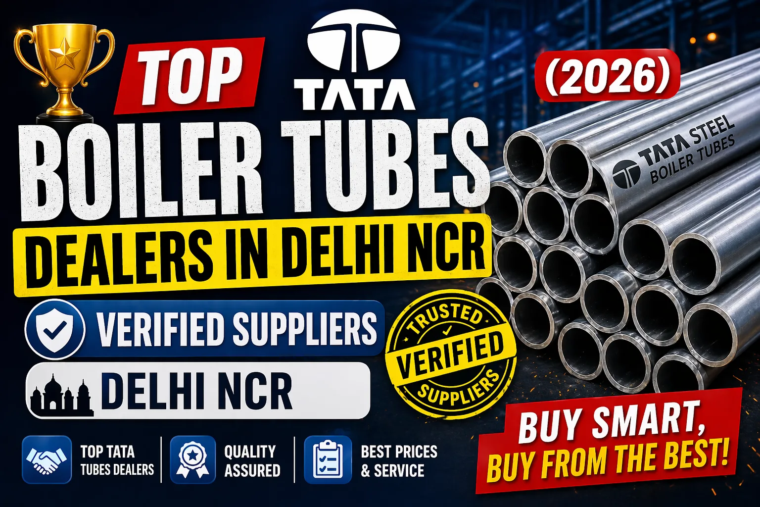 🏆 Top TATA Boiler Tubes Dealers in Delhi NCR (2026) – Verified Suppliers & Buying Guide