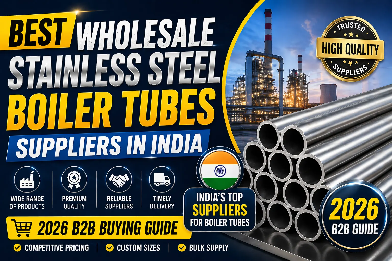 Best Wholesale Stainless Steel Boiler Tubes Suppliers in India (2026 B2B Buying Guide)