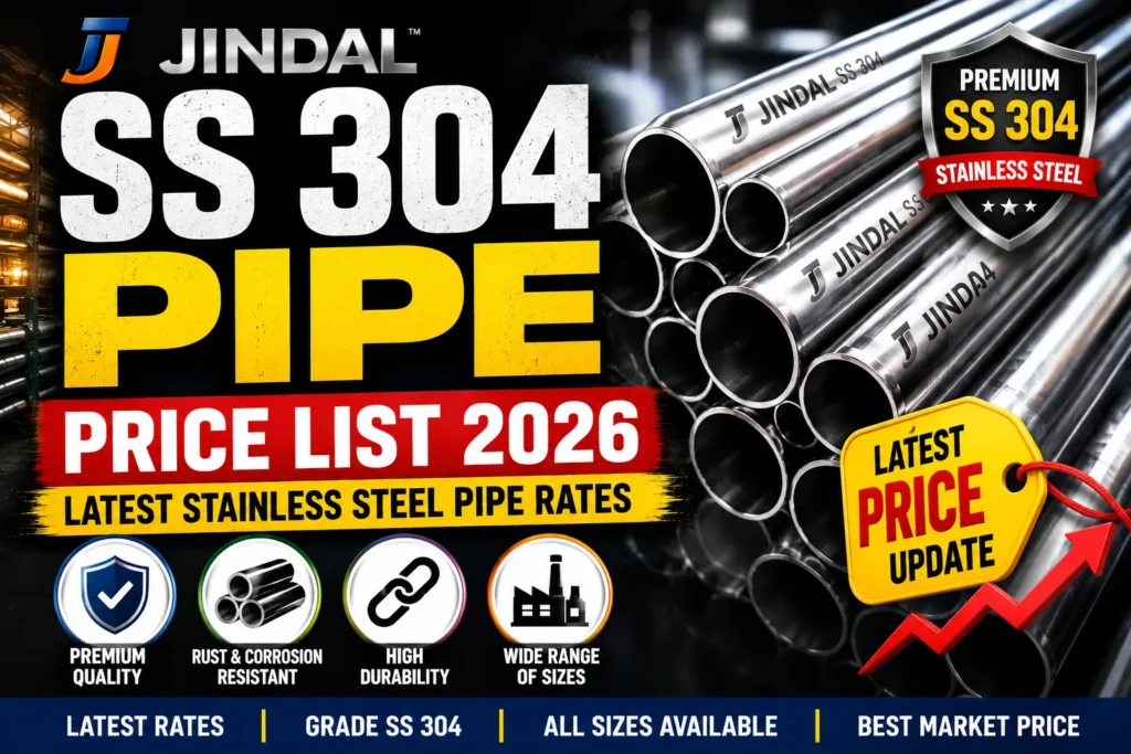 Jindal SS 304 Pipe Price List 2026