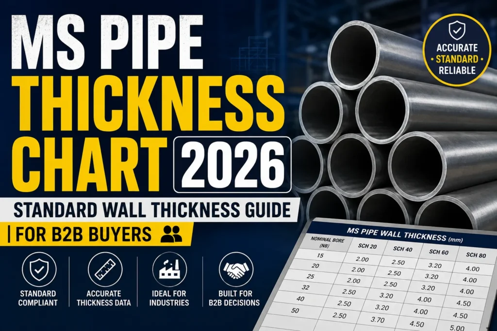 MS Pipe Thickness Chart 2026